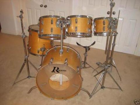 vintage rogers set - 1960's gold sparkle